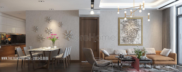 Sự hiện đại trong mẫu thiết kế chung cư 50m2 2 phòng ngủ Thiết kế chung cư 50m2 2 phòng ngủ
